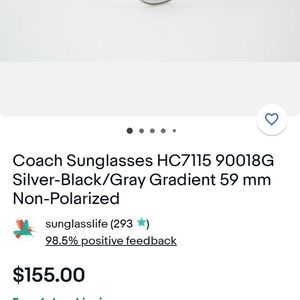 Coach Sunglasses Silver